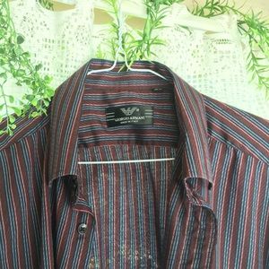 2/35$👔 GIORGIO ARMANI Bordeaux Navy shirt 🍷